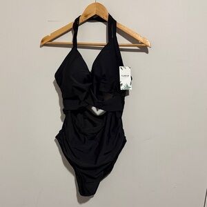 Elegant Black One-Piece Swimsuit